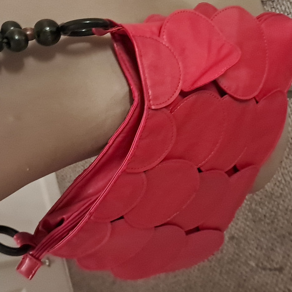 Red Circle Pattern Shoulder Bag - image 2